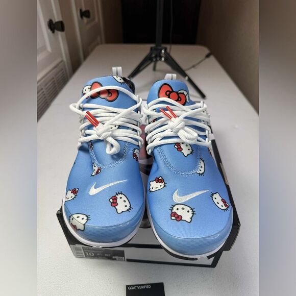 New Nike Air Presto Hello Kitty Sz 10 University Blue Black White DV3770 400 DS - Picture 5 of 13
